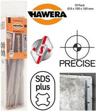 10 x SDS plus Hammerbohrer Betonbohrer Hawera Bosch Set Ø 8 mm L 100 - 160 mm