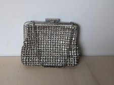 Antik Vintage Strass Silbertasche Operntasche Theatertasche Abendtasche Nr. 3