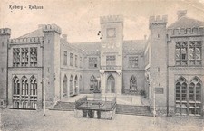 818181) AK Rathaus Stolp in Pommern gelaufen 1926