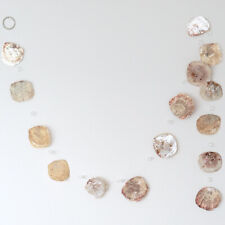 Boltze Girlande Capiz Perlmutt Windspiel Wandhänger Muschel mit Perle 180 cm