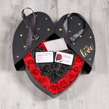 Deluxe Big Rosenbox Blumenbox 32cm GRAVUR Goldene Hochzeit Hochzeitstag Geschenk