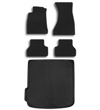 Gummi Fußmatten Kofferraumwanne Set für Audi A4 B9 Avant Gummimatten
