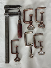 Aus einer Werkstattauflösung: 6 Schraubzwingen als Konvolut