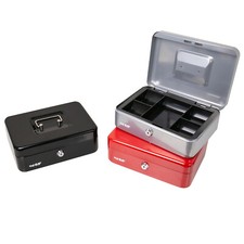 HMF Geldkassette Geldkasse Geldbox 25 cm, Münzeinsatz, verschiedene Farben