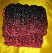 Hundeschal Loop ROT SCHWARZ 30-51 cm Wolle Hund Halsentzündung Kurzhaar