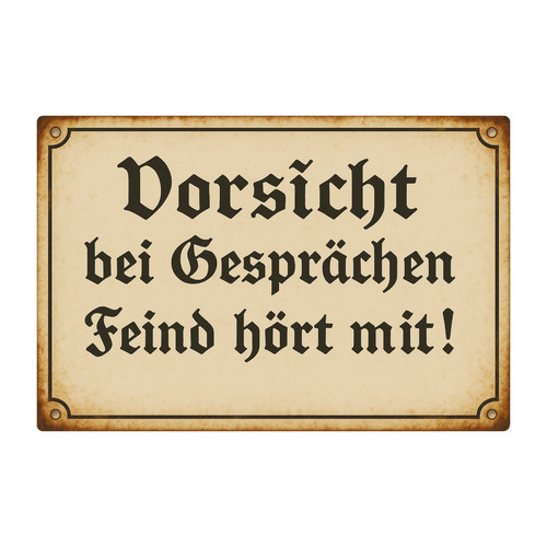 Vorsicht bei gesprächen feind - vorsicht,