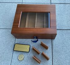 Humidor Glasstop Zeder Mahagoni Zigarren Aufbewahrungsbox 42x35x16 cm