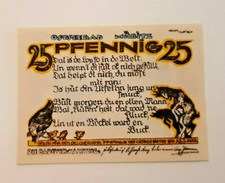 MÜRITZ REUTERGELD NOTGELD 25