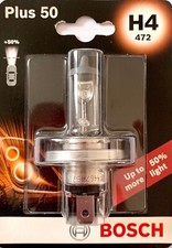 Bosch H4 Plus 50 12V 60/55W Glühbirne Lampe Fernscheinwerfer KFZ Auto 1987301040