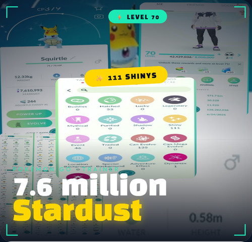 Pokémon acc level 111 - level, 70
