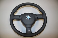 LENKRAD BMW E30 34 E36 M-POWER M-TECH LEDERLENKRAD NEU BEZIEHEN +HUPENKNOPF