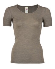 Engel-Natur Damen  Kurzarmshirt Unterhemd Schurwolle Seide gots Bio Funktionsbe.