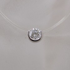 Solitär Anhänger Gleiter in 750/18k Weissgold Brillant ca. 0,40 ct Wesselton/si