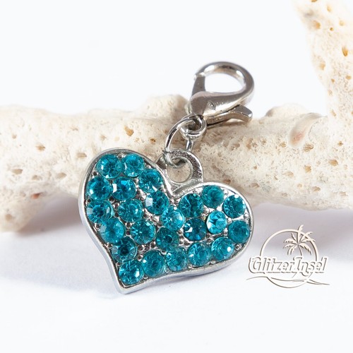 Charm anhänger herz strass - anhänger,