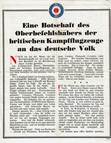 Britisches flugblatt aus dem - britisches,