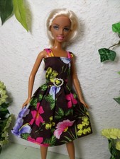 Kurzes kleid braun blumen - braun,