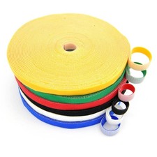 Klettband 5m Kabelbinder Klettbänder Klettverschluss Flauschband Hakenband 1cm