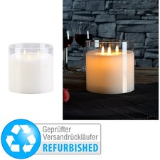 Britesta LED-Echtwachs-Kerze im Windglas Versandrückläufer