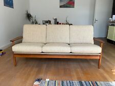 Arne Vodder style vintage sofa, teak, Danish design