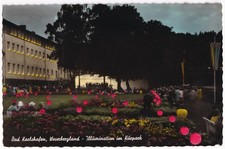AK Bad Karlshafen, Weserbergland, Illumination im Kurpark, aus 1963, gelaufen