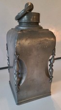 Außergewöhnliche Antike Schraubkanne aus Zinn mit Punzen