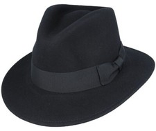 Fedora schwarzer Hut