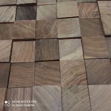 100 St. 58x15-25mm Nussbaum Holz Abschnitte Reste Bastelholz Walnuss Stirnholz 