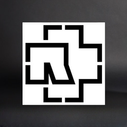 Rammstein aufkleber logo 100mm - rammstein,