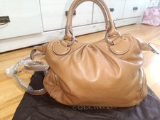 Luxushandtasche von Coccochinelle,geräumig,mittelbraun, gut, Kalbsleder, NP 270€