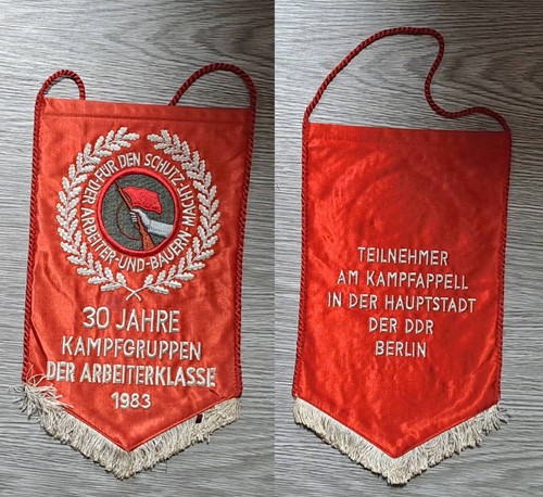 Ddr wimpel kampfgruppe 1983 - wimpel,