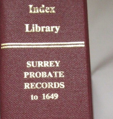 Surrey probate records - surrey,