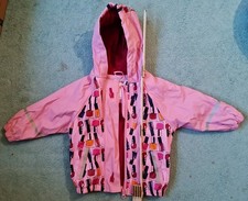 Regenjacke lupilu, Größe 86-92 12-24 Monate, Pink mit Nagellackflaschendrucken,