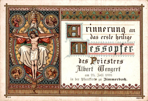 Litho zimmerbach erinnerung - ak,