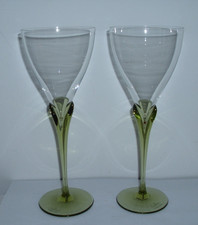 Rosenthal PAPYRUS grün 2 x Rotweinglas WEINGLAS-Set: 21 cm hoch Ø 8 cm