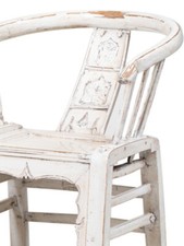 Antiker chinesischer Armlehnstuhl, Rückenlehne mit Schnitzereien #M-HSB-Yd19