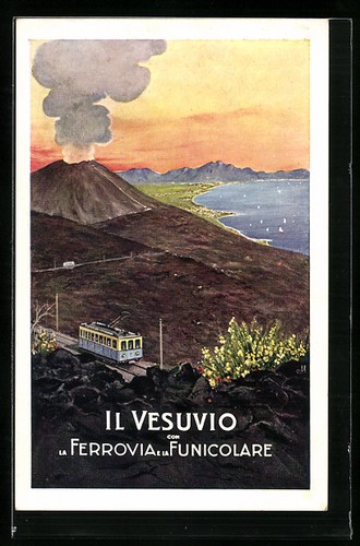 Ansichtskarte vesuvio con - il,