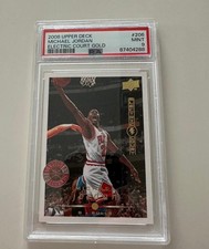 2008-09 Upper Deck Michael Jordan Electric Court Gold #206 PSA 9 UD Legend Karte