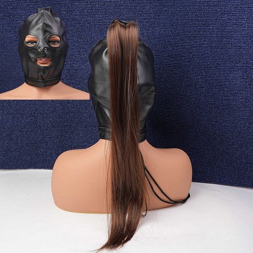 Leder kopfmaske mit - kopfmaske,