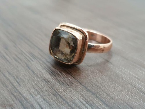 Brauner rauchquarz ring - rauchquarz, im