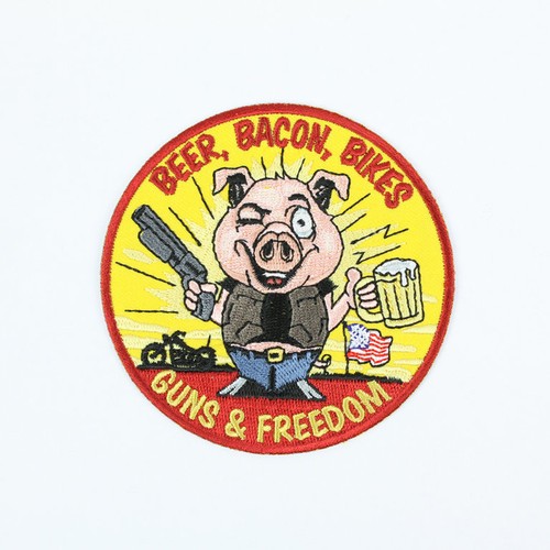 Biker chopper beer bacon - biker,