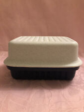 Tupperware  Der kleine Bäckermeister Brotbehälter Brotbox Blau/weiss gesprenkelt