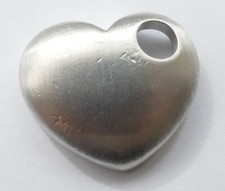 massiver Herzanhänger schlich zeitlos 925 Silber Vintage 70er pendant silver