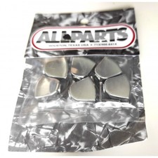 6 Tulpenknöpfe Metall Chrom