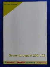 775) Kverneland Programm 2002 Accord Taarup Ernte - Prospekt Brochure 11.2001