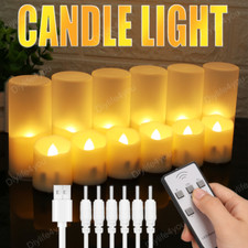 6×Wiederaufladbar Flacker LED