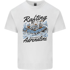 Rafting Get Soaked in Adrenaline White Water Herren T-Shirt aus leichter Baumwolle