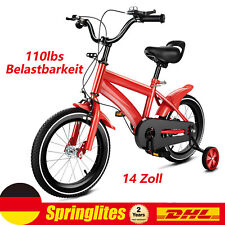 14 Zoll Kinderfahrrad Mädchen Jungen Rad Fahrrad mit Stützräder ab 3-6 Jahre