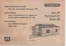 Anleitung 412  Märklin H0 von 1952 - für den Lokschuppen