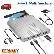 Externes CD/DVD Laufwerk USB 3.0 Brenner Player für PC Laptop Windows 11 10 XP