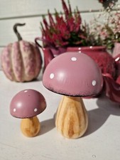 Deko Pilze Holz Pinie 2 Stück